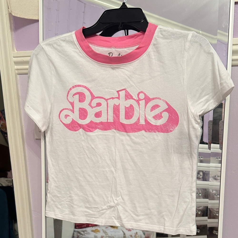 Barbie Women’s Tee in White and Pink - Medium